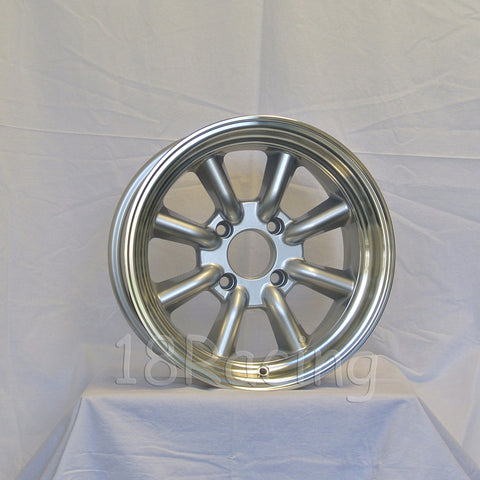 Rota Wheels RKR 1580 4X110 10 73 Silver with Polish Lip