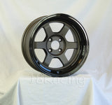 Rota Wheels Grid V 1580 4X114.3 0 73 Flat Gunmetal with Glossy Black Lip