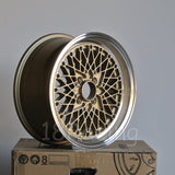 Rota Wheels Os Mesh 1570 4X100 25 57.1 Gold with Polish Lip