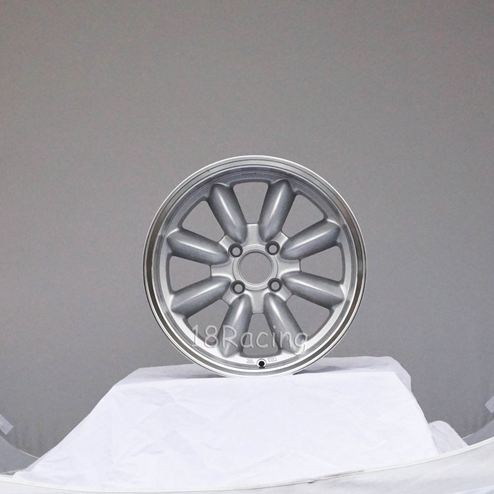 Rota Wheels RB 1570 4X100 25 57.1 Silver with Polish Lip