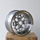Rota Wheels Aleica 1580 4x100 15 67.1 Silver with Polish Lip