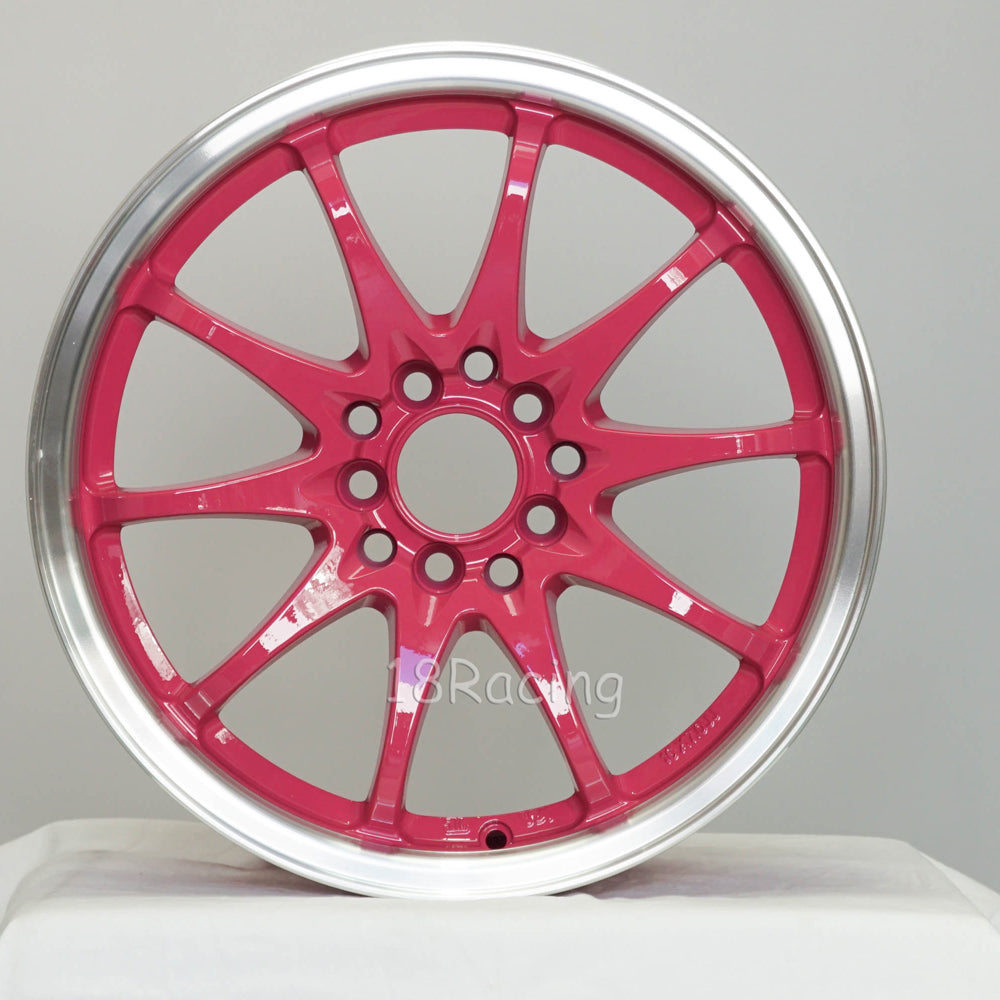 Rota Wheels Fighter 10 1670 5X100/114.3 40 73 Pink with Polish Lip