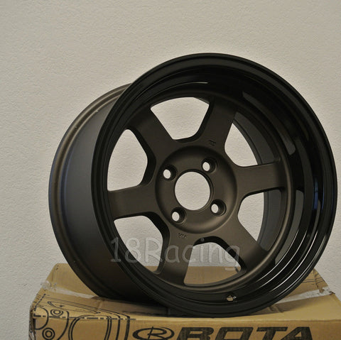 Rota Wheels Grid V 1680 4X114.3 10 73 Flat Gunmetal with Yamaha Black Lip