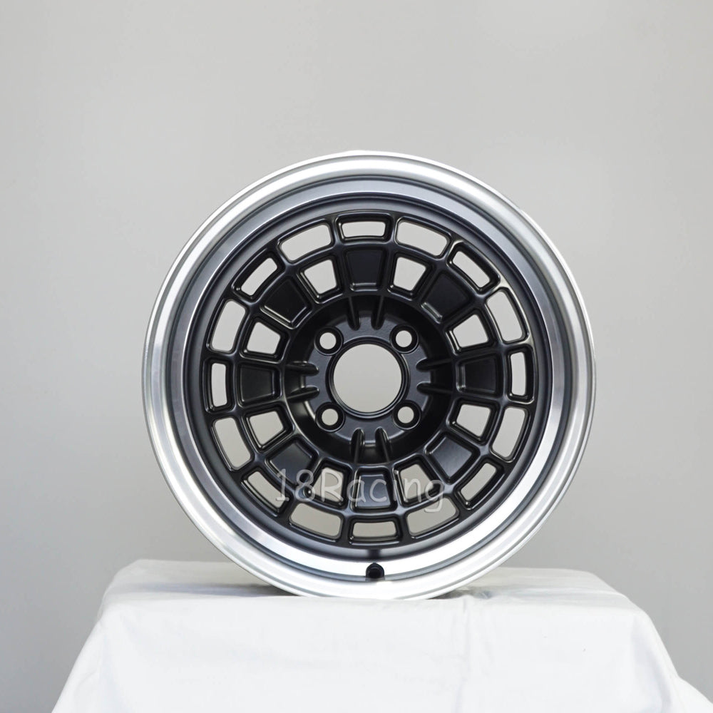 Rota Wheels HB10 1570 4X100 35 67.1 Flat black with Polish Lip