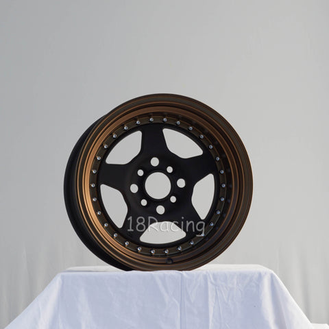 Rota Wheels Kyusha 1580 4X100 0 67.1 Satin Black Sport Bronze