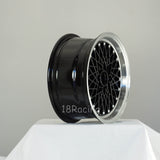 Rota Wheels Os Mesh 1570 4X100 25 57.1 Black with Polish Lip