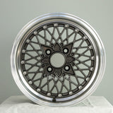 Rota Wheels Os Mesh 1580 4X100 20 67.1 Gunmetal  with Polish Lip