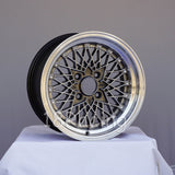 Rota Wheels Os Mesh 1580 4X100 20 67.1 Hyperblack with Polish Lip