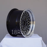 Rota Wheels Os Mesh 1580 4X100 20 67.1 Hyperblack with Polish Lip