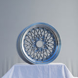 Rota Wheels Os Mesh 1580 4X100 20 67.1 Silver with Polish Lip