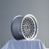 Rota Wheels Os Mesh 1580 4X100 20 67.1 Silver with Polish Lip