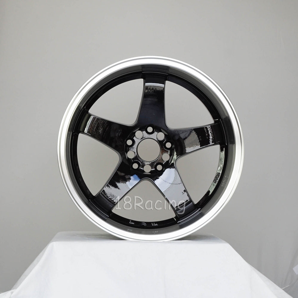Rota Wheels P-45 R 1810 5X114.3 20  73 Black with Polish Lip