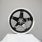 Rota Wheels P-45 R 1812 5X114.3 20  73 BLACK WITH POLISH LIP