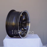 Rota Wheels RB 1570 4X114.3 25 73 Gunmetal with Polish Lip