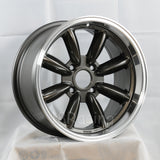 Rota Wheels RB R 1680 4X100 10 67.1 Gunmetal with Polish Lip