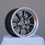 Rota Wheels RKR 1580 4X114.3 0 73 Hyperblack with Polish Lip