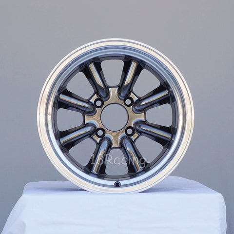of Rota Wheels RKR 1590 4X100 0 67.1 Hyperblack with Polish Lip
