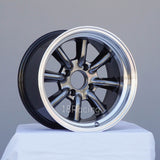of Rota Wheels RKR 1590 4X100 0 67.1 Hyperblack with Polish Lip