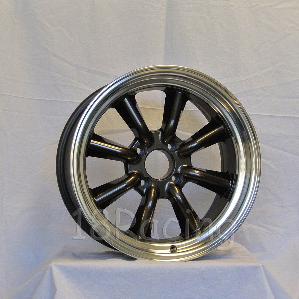 Rota Wheels RKR 1785 4X114.3 -10 73 Gunmetal with Polish Lip