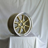 Rota Wheels RKR 1785 4X114.3 4 73 Gold with Polish Lip