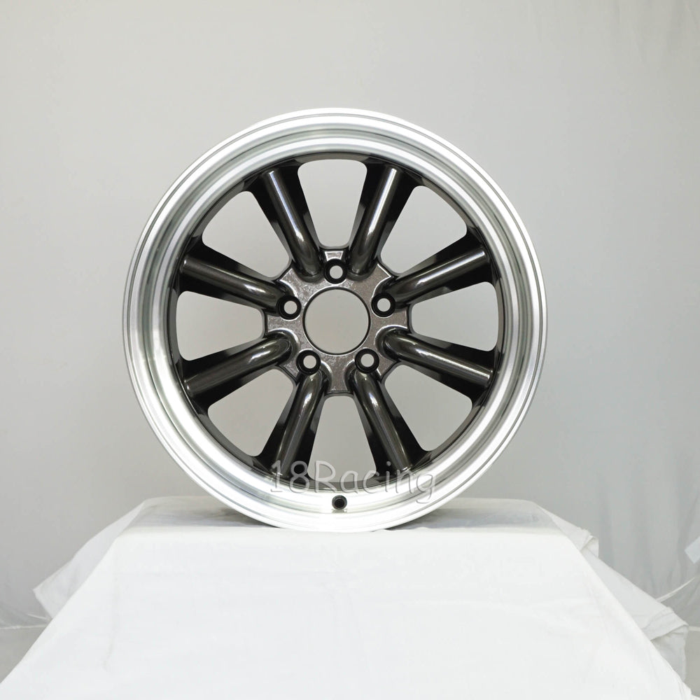 Rota Wheels RKR 1785 5X114.3 -10 73 Gunmetal with Polish Lip