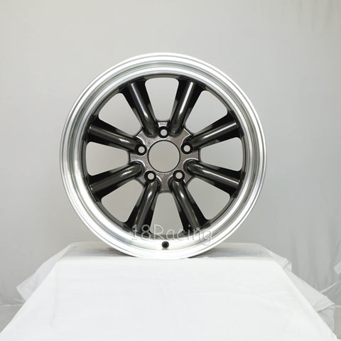 Rota Wheels RKR 1785 5X114.3 -10 73 Gunmetal with Polish Lip