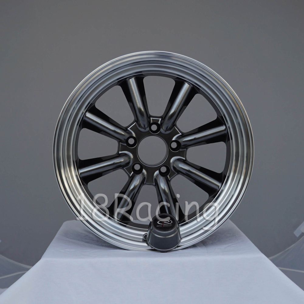 Rota Wheels RKR 1785 5X114.3 -10 73 Hyperblack with Polish Lip