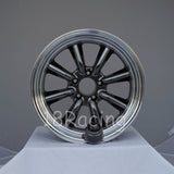 Rota Wheels RKR 1785 5X114.3 -10 73 Hyperblack with Polish Lip
