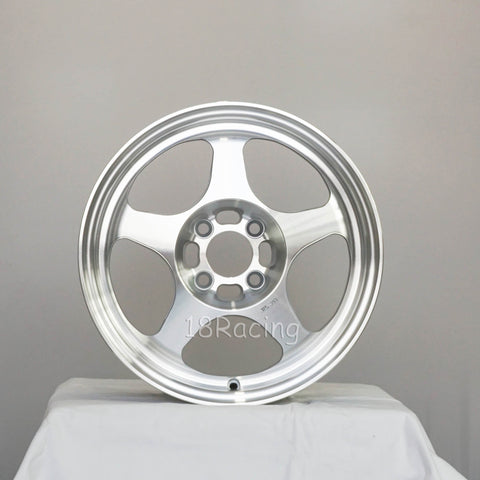 Rota Wheels Slipstream 1580 4X100 40 67.1 Full Polish Silver 14.3 LBS