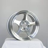 Rota Wheels Slipstream 1580 4X100 40 67.1 Full Polish Silver 14.3 LBS