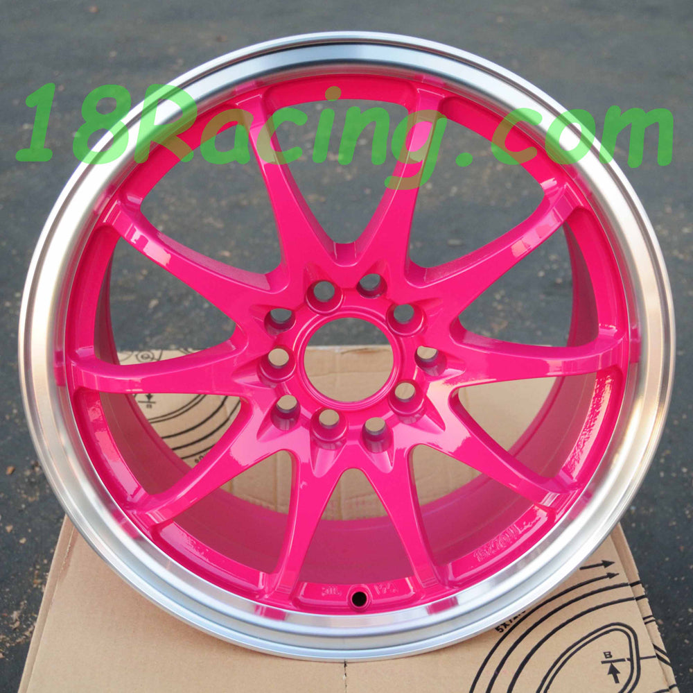 Rota Wheels Fighter 10 1670 5X100/114.3 40 73 Pink with Polish Lip