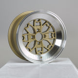 Rota Wheels Aleica 1580 4x100 15 67.1 Gold with Polish Lip