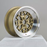 Rota Wheels Aleica 1580 4x100 10 67.1 Gold with Polish Lip