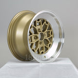 Rota Wheels Aleica 1580 4x100 15 67.1 Gold with Polish Lip