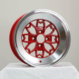 Rota Wheels Aleica 1580 4x100 15 67.1 Red with Polish Lip