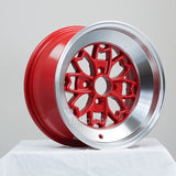 Rota Wheels Aleica 1580 4x100 15 67.1 Red with Polish Lip