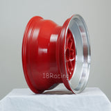 Rota Wheels Aleica 1580 4x100 15 67.1 Red with Polish Lip