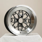 Rota Wheels Aleica 1580 4x114.3 0 73 Hyper Black with Polish Lip