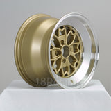 Rota Wheels Aleica 1590 4x100 10 67.1 Gold with Polish Lip
