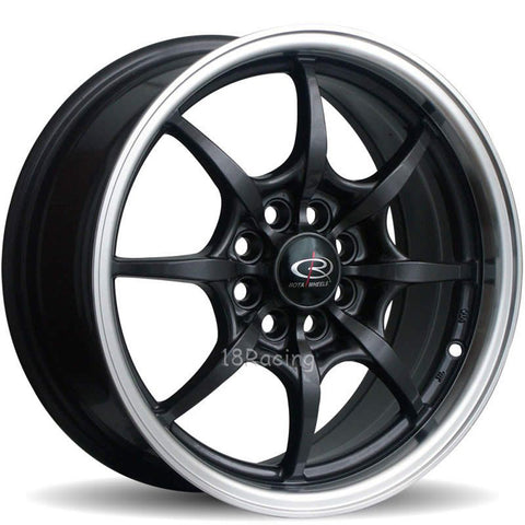 Rota Wheels Circuit 8 1670 8X100/114.3 40 73 Black with Polish Lip