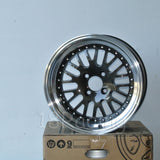 Rota Wheels Flush 1570 4X100 10 67.1 Gunmetal with Polish Lip