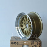 Rota Wheels Flush 1570 4X100 10 67.1 Gold with Polish Lip