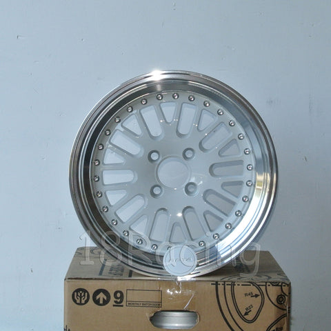 Rota Wheels Flush 1570 4X100 10 67.1 White with Polish Lip