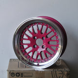 Rota Wheels Flush 1580 4X100 20 67.1 Pink with Polish Lip