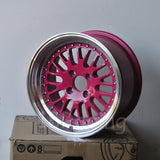 Rota Wheels Flush 1580 4X100 20 67.1 Pink with Polish Lip