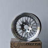 Rota Wheels Flush 1580 4X100 20 67.1 Hyperblack with Polish Lip