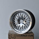 Rota Wheels Flush 1580 4X100 20 67.1 Hyperblack with Polish Lip