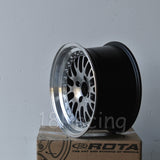 Rota Wheels Flush 1570 4X100 10 67.1 Hyperblack with Polish Lip