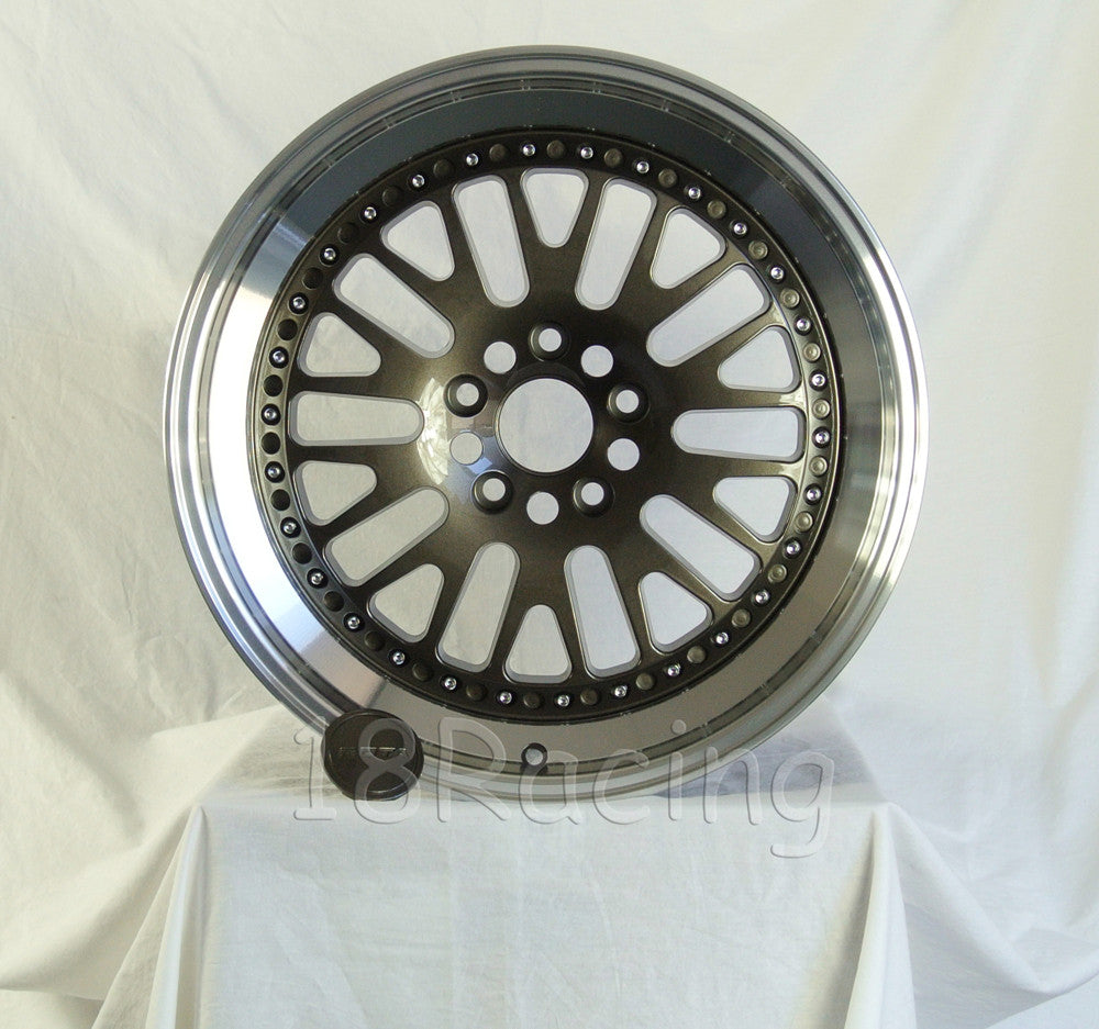 Rota Wheels Flush 1790 5X114.3 42 73 Gunmetal with Polish Lip