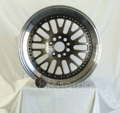 Rota Wheels Flush 1790 5X100 42 73 Gunmetal with Polish Lip